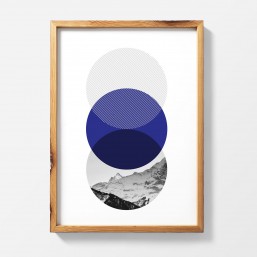 plakat z kołami i granatem