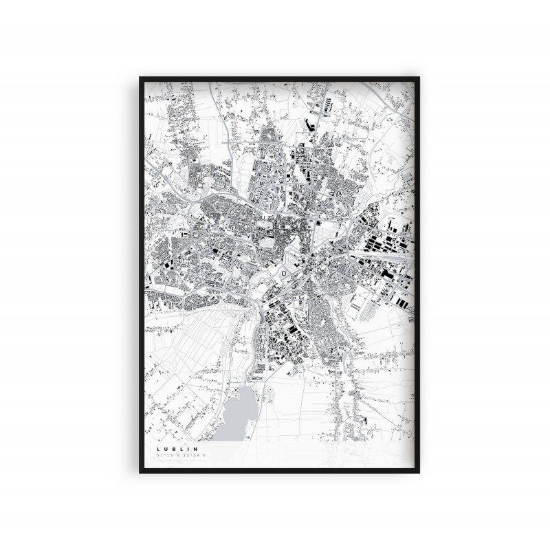 Plakat z mapą Lublina Plakat z mapą Lublina
