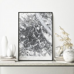 mapa Wiednia do biura w formie plakatu do oprawienia mapa Wiednia do biura w formie plakatu do oprawienia