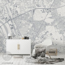 Fototapeta z planem dzielnicy Targówek Fototapeta z planem dzielnicy Targówek