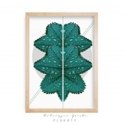 Plakat minimalistyczny z zielenią