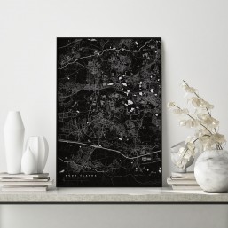 Ruda Śląska - plakat z mapą miasta