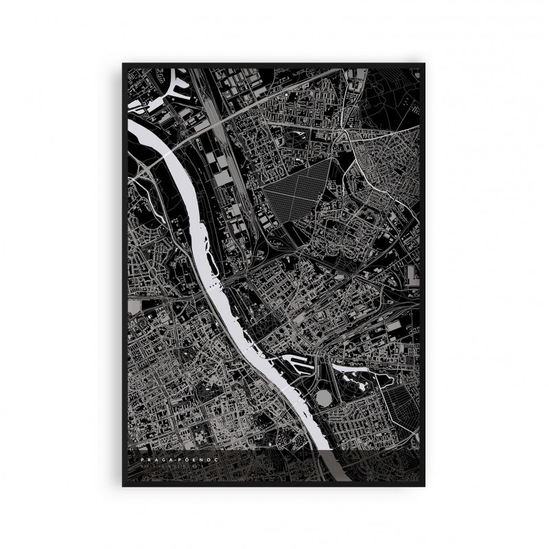 plakat z planem pragi-północ plakat z planem pragi-północ