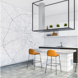 Plan Częstochowy w kuchni lub salonie - mapy na wymiar ściany