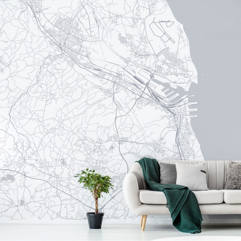 Fototapeta z mapą Gdyni. Plany miast do wnętrz. Fototapety z mapami miast. Fototapeta z mapą Gdyni. Plany miast do wnętrz. Fototapety z mapami miast.