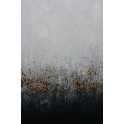 Fragment obrazu abstrakcyjnego z zielenię, szarością i złotem Fragment obrazu abstrakcyjnego z zielenię, szarością i złotem