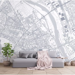 Jasna fototapeta do salonu z motywem mapy dzielnicy Żoliborz Jasna fototapeta do salonu z motywem mapy dzielnicy Żoliborz