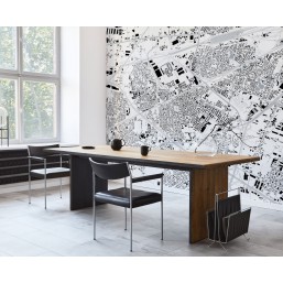 Fototapeta z mapą Ursusa Fototapeta z mapą Ursusa