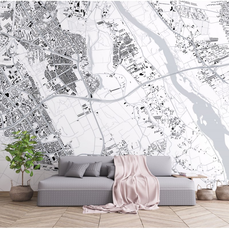 Fototapety z mapami dzielnic Warszawy - Wilanów Fototapety z mapami dzielnic Warszawy - Wilanów