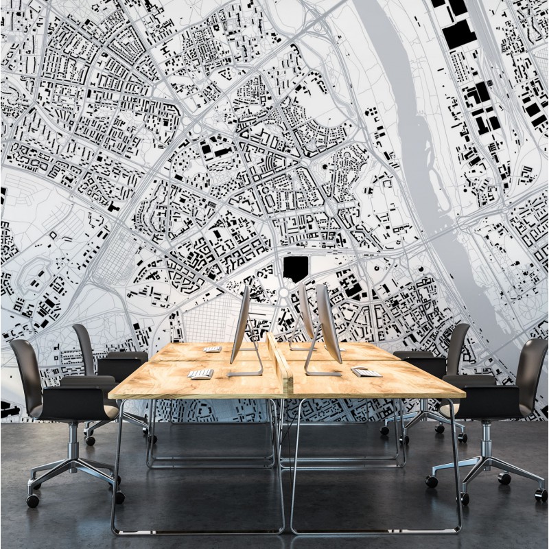 Fototapeta z planem Żoliborza Fototapeta z planem Żoliborza