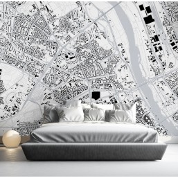 Plan Żoliborza na fototapecie Plan Żoliborza na fototapecie