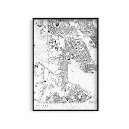 Plakat Ursynów - mapa dzielnic Warszawy